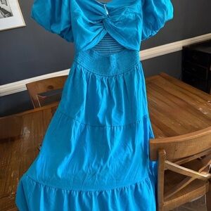 Elegant Blue Women's Dress